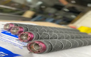 Cilindro de Borracha com Ranhuras